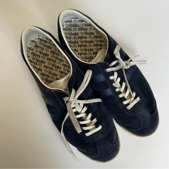 Gola Men's CMA 153 Bullet Suede Blue Classic Harrier Sneaker Size 11