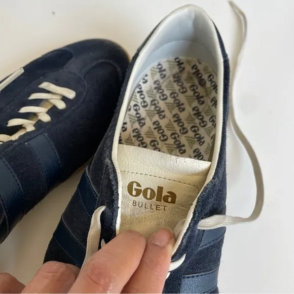 Gola Men's CMA 153 Bullet Suede Blue Classic Harrier Sneaker Size 11