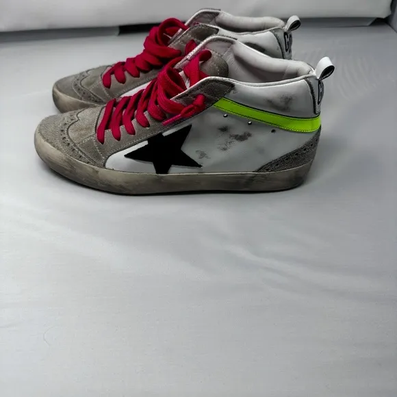 Golden Goose Deluxe Brand Sneakers - White, Pink and Neon