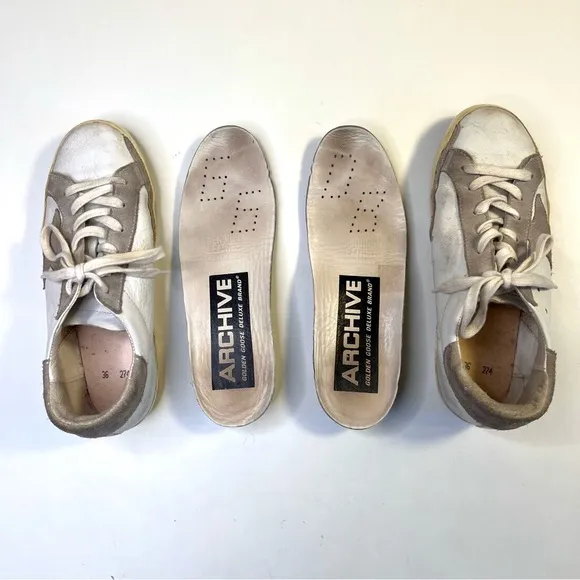 Golden Goose GGDB Archive Leather Sneakers Size 36