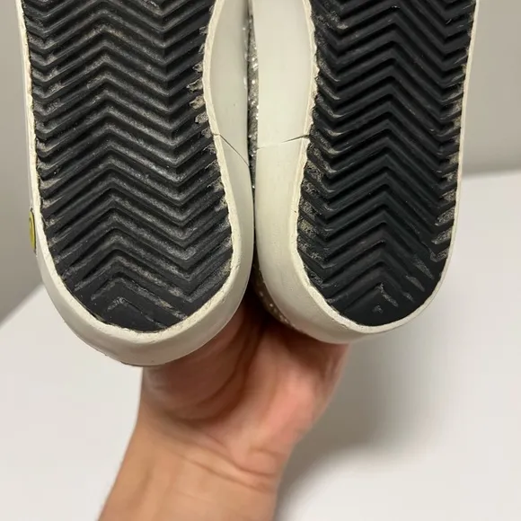 Golden Goose Kids Superstar Classic Silver Suede Glitter Sneakers  EU 29 US 12