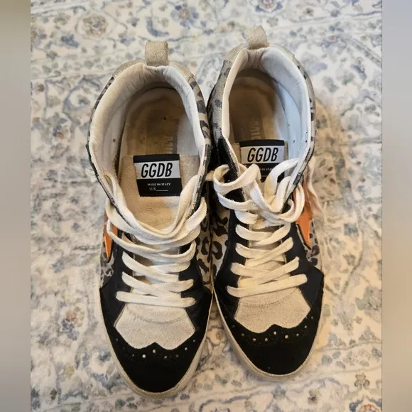 Golden Goose Leopard Midstar Sneakers