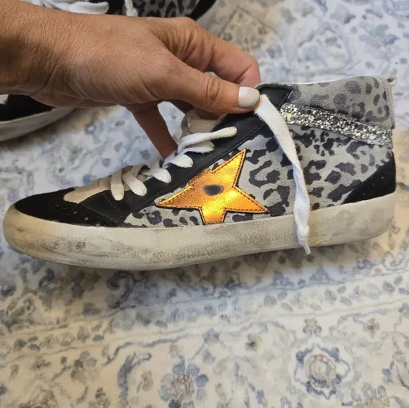 Golden Goose Leopard Midstar Sneakers