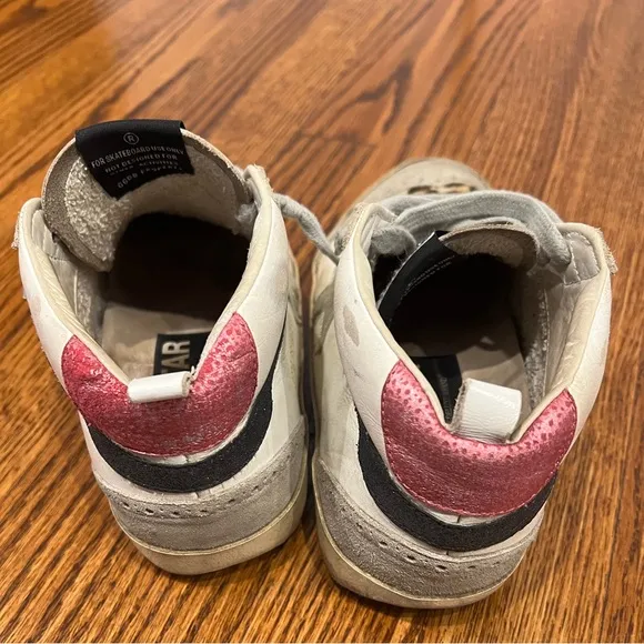 Golden Goose Mid Leopard Print Sneakers with silver Star