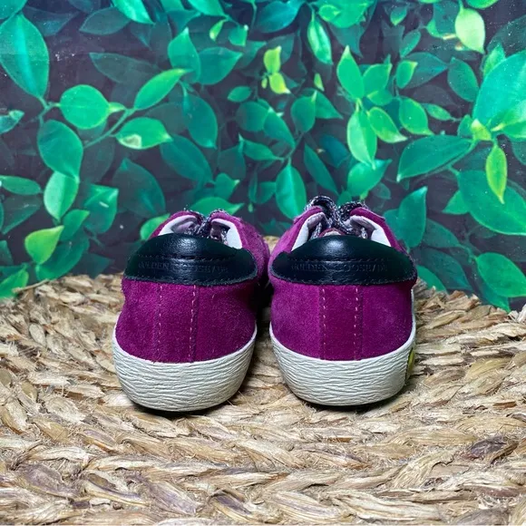 Golden goose suede metallic purple sneakers