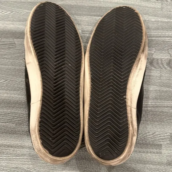 Golden Goose Superstar Black Python and Suede Sneakers, worn 4 times, size 10 W