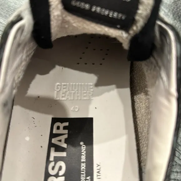 Golden Goose Superstar Black Python and Suede Sneakers, worn 4 times, size 10 W