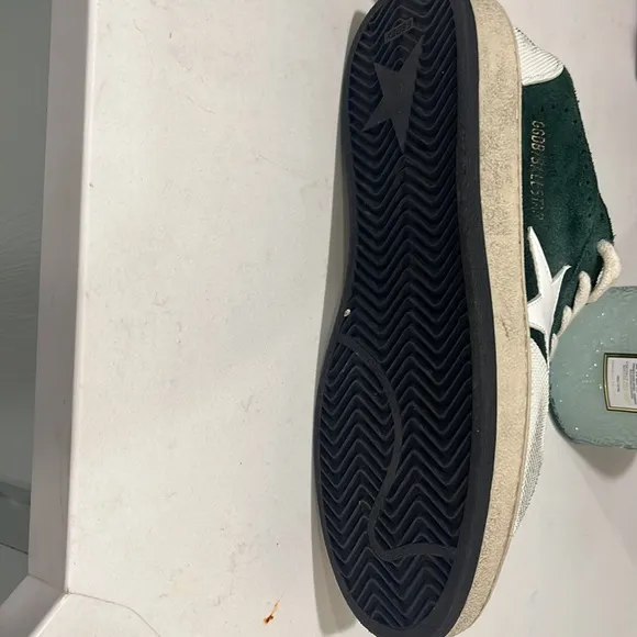 Golden Goose Women’s Ballstar Green Suede Sneakers