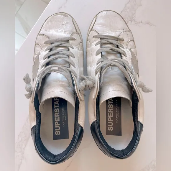 Golden Goose Women's mixed leather white Sneakers