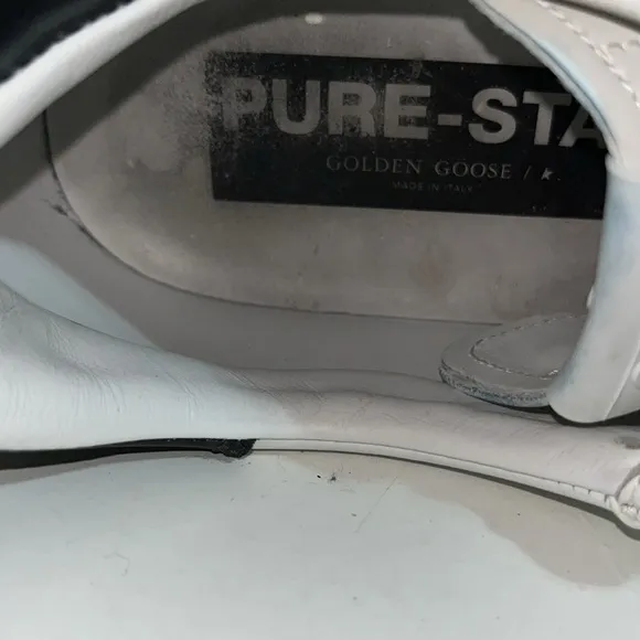 Golden Goose Women's White and Black Sneakers Size 44