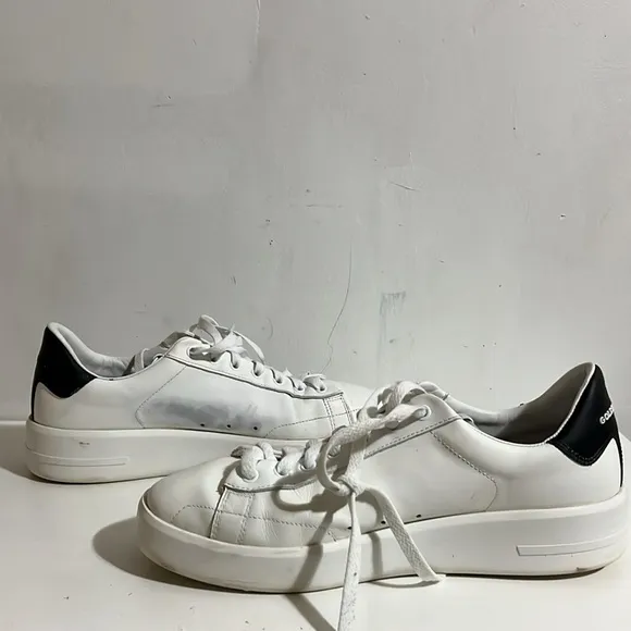 Golden Goose Women's White and Black Sneakers Size 44