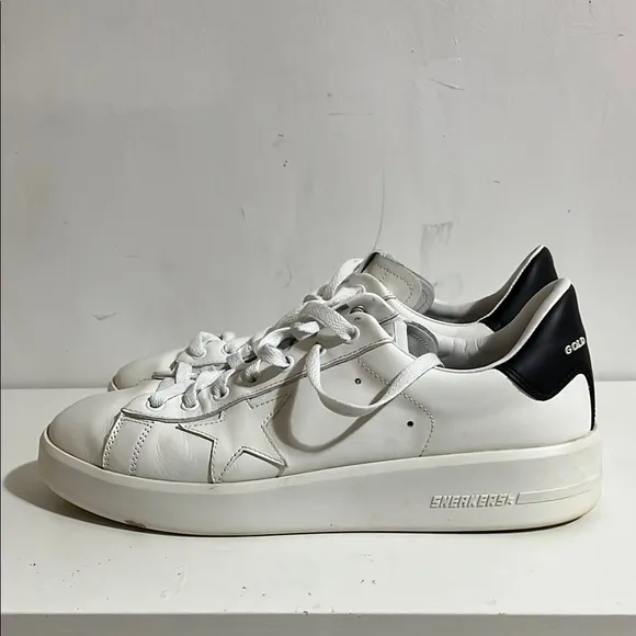 Golden Goose Women's White and Black Sneakers Size 44