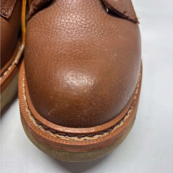 Golden Retriever brown leather boots EUC size 9