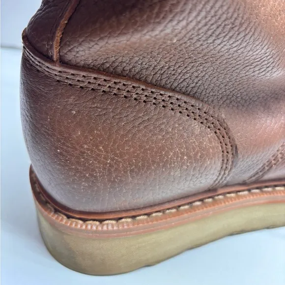 Golden Retriever brown leather boots EUC size 9