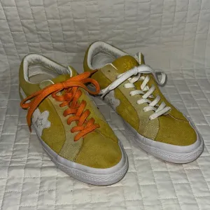 Golf Le Fleur x One Star Ox 'Solar Power' Yellow and White Suede Sneakers 10