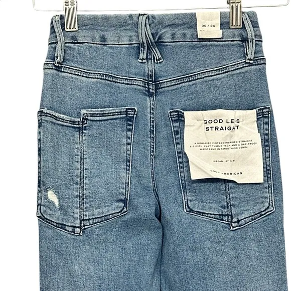 GOOD AMERICAN Good Straight Split Pocket Jeans