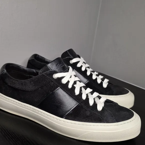Good Man Brand Legacy Lo Top Men's 10 Black Suede/Vachetta Leather Trim Sneakers