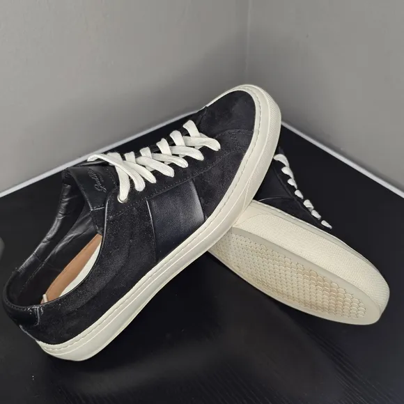 Good Man Brand Legacy Lo Top Men's 10 Black Suede/Vachetta Leather Trim Sneakers
