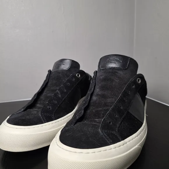Good Man Brand Legacy Lo Top Men's 10 Black Suede/Vachetta Leather Trim Sneakers