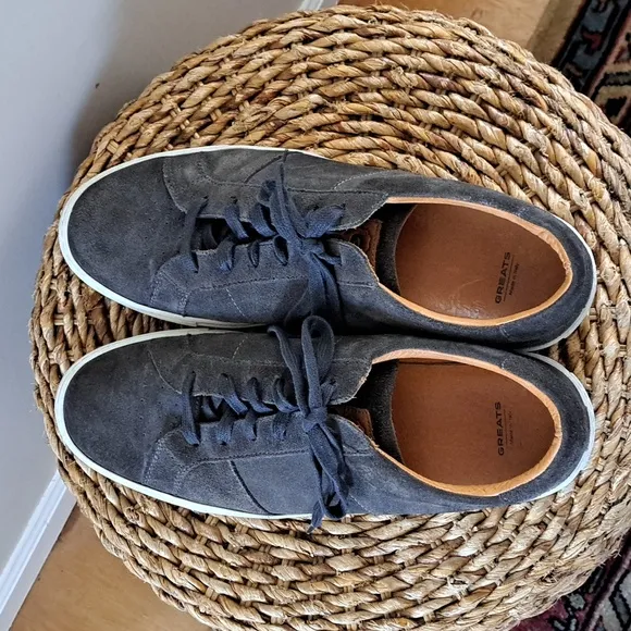 Greats Brooklyn Mens Royale 2.0 Grey Suede Leather‎ Casual Sneakers Size 12