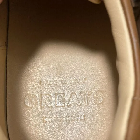 Greats Brooklyn Royale Cuoio Italian Mens Brown Leather Sneaker/Shoes. Size 12.