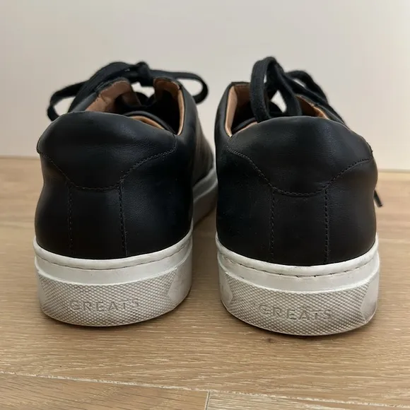 GREATS Men’s Royal Sneaker Black White Italian Leather Casual Shoes Size 11