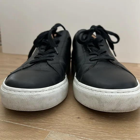 GREATS Men’s Royal Sneaker Black White Italian Leather Casual Shoes Size 11