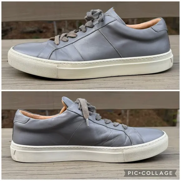 GREATS Royale Gray Leather Sneakers size 13