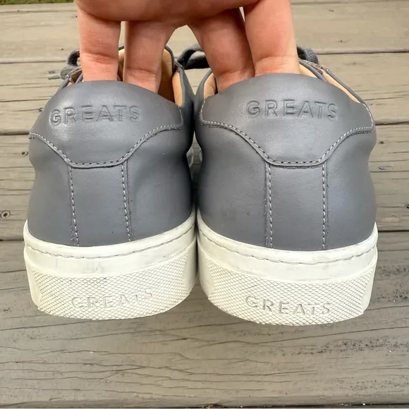 GREATS Royale Gray Leather Sneakers size 13