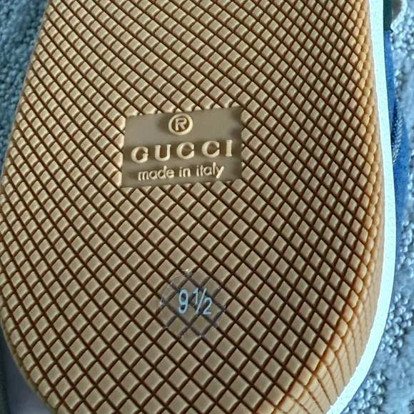 Gucci Men's Blue Denim Screener Sneakers