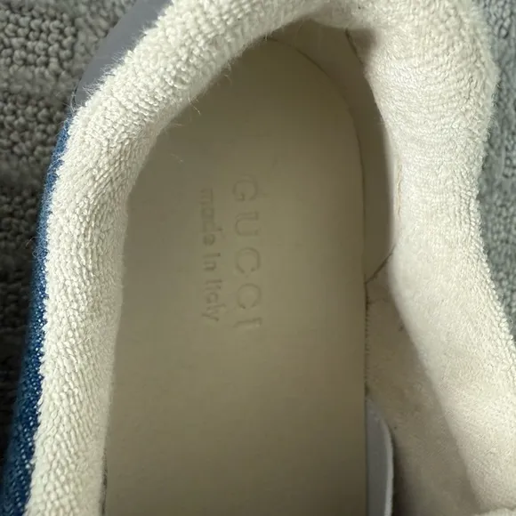 Gucci Men's Blue Denim Screener Sneakers