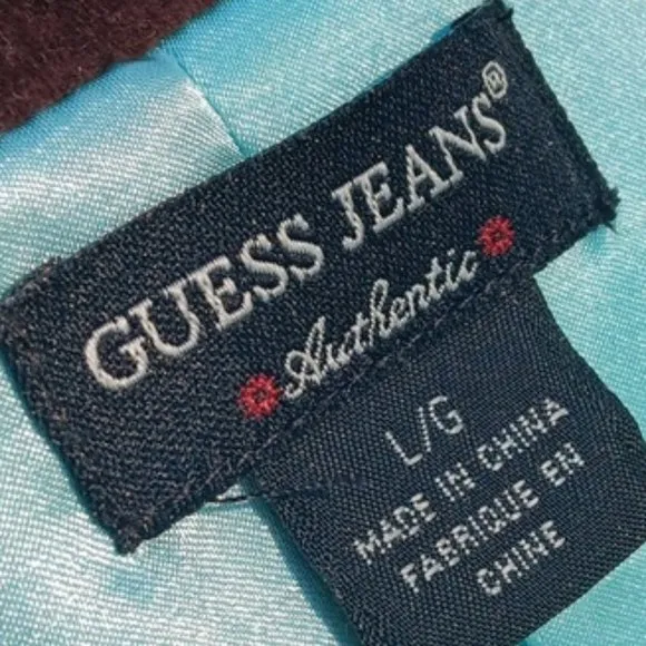 GUESS JEANS AUTHENTIC LADIES PURE COTTON VELVET LUX BLAZER (WINE)
