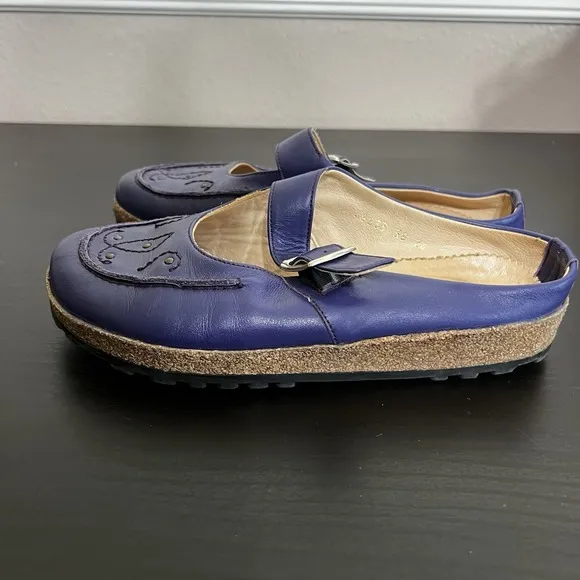 Haflinger Women's Mule Mary Jane Slip On Shoes Sandals Size 38/US 7.5 Purple