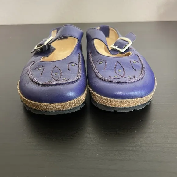 Haflinger Women's Mule Mary Jane Slip On Shoes Sandals Size 38/US 7.5 Purple