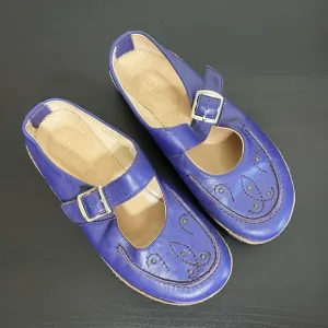 Haflinger Women's Mule Mary Jane Slip On Shoes Sandals Size 38/US 7.5 Purple