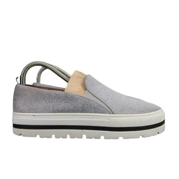 Halogen Shoes Womens 6 Sneakers Slip On Platform Fashion Casual Grey Lifestyle