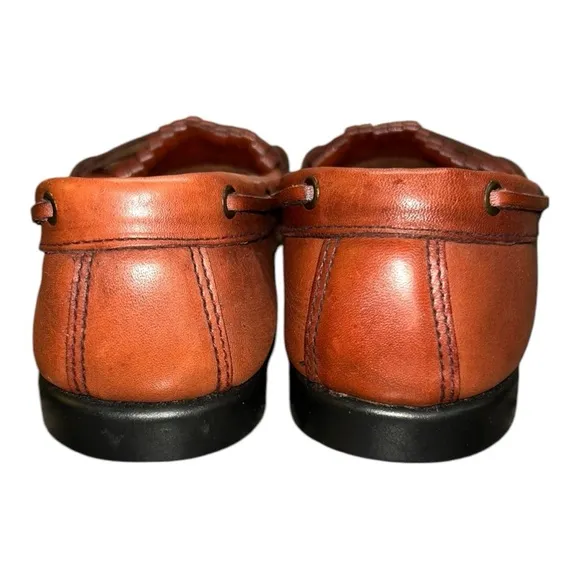 Harbor Tack | Men’s Tassel Slip-On Shoes – Brown Leather, Size 9.5, LeatherNew