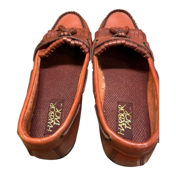 Harbor Tack | Men’s Tassel Slip-On Shoes – Brown Leather, Size 9.5, LeatherNew