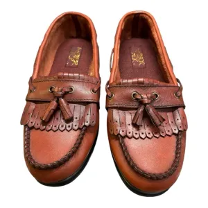 Harbor Tack | Men’s Tassel Slip-On Shoes – Brown Leather, Size 9.5, LeatherNew
