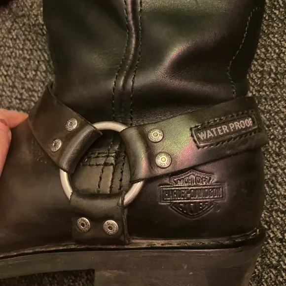 Harley-davidson Hustin Waterproof Leather Riding Boots black men’s 10