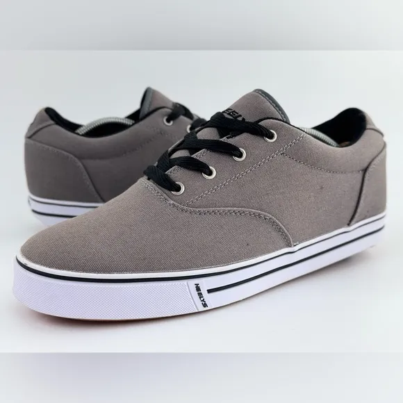 Heelys Launch Wheeled Canvas Sneakers/Roller Skates, Men's Size 11 (Gray)