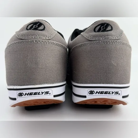Heelys Launch Wheeled Canvas Sneakers/Roller Skates, Men's Size 11 (Gray)