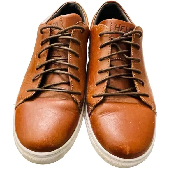 HELM The Xander Fashion Sneakers Brown Leather Shoes Size 10M