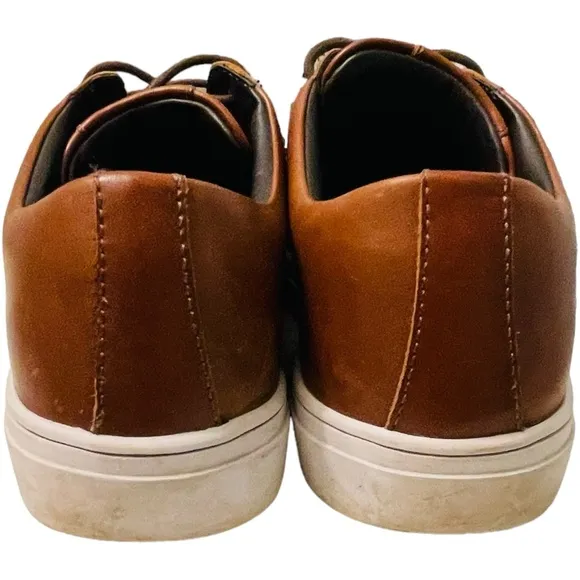 HELM The Xander Fashion Sneakers Brown Leather Shoes Size 10M