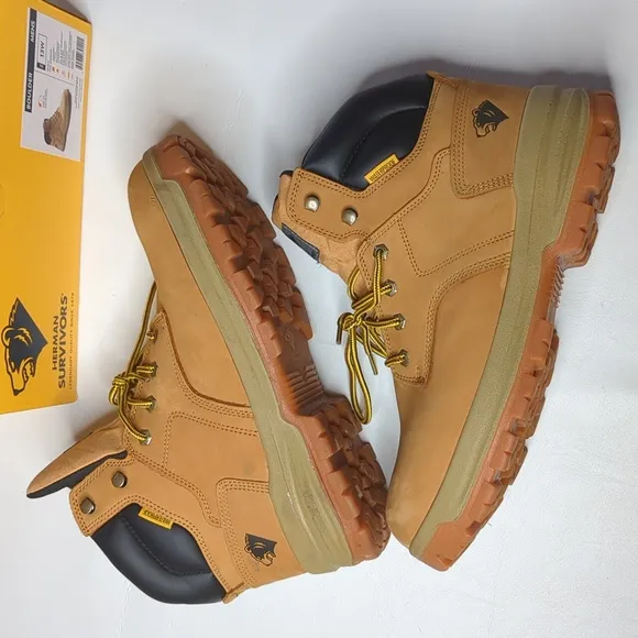 Herman Survivors boulder waterproof 6&quot; steel toe boots men's size 13 Wide