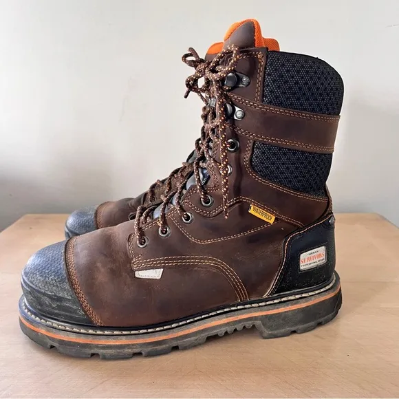 Herman Survivors Professional Men's Dozier Waterproof 8&quot; Steel Toe Work Boots 10