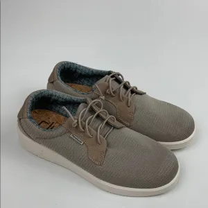 Het Dude Men's Tan Taupe Casual loafer Shoes Size 8 Lace up design Slip on