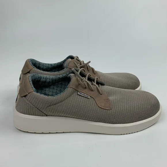 Het Dude Men's Tan Taupe Casual loafer Shoes Size 8 Lace up design Slip on