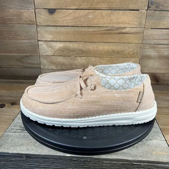 Hey Dude Women's Shoe Size US 9 Wendy Sparkling Rose Gold Slip On Casual Shoes