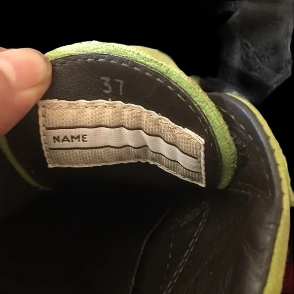 Hogan suede casual lace up green sneakers size 37